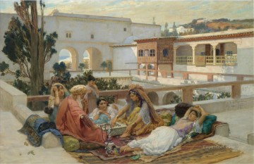 UNA TARDE DE DIVERSIÓN Frederick Arthur Bridgman Arab Pinturas al óleo